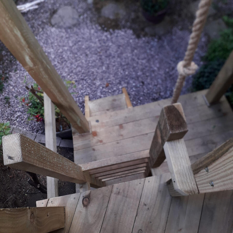 A view down the ladder